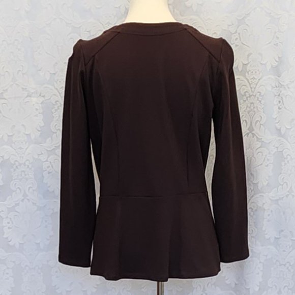 Ruby Ribbon Brown Ponte Jacket #0104 - Picture 4 of 13